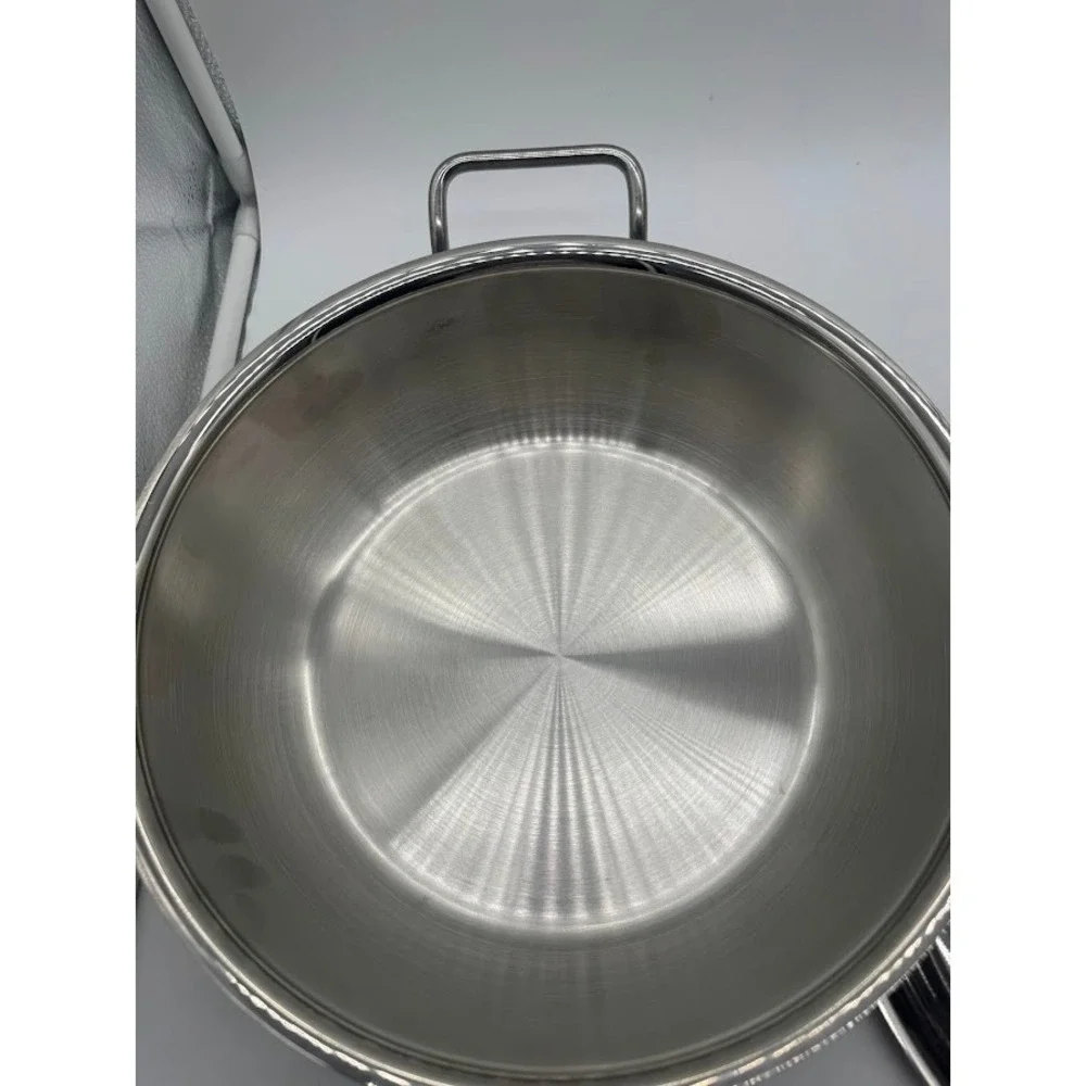 Silga Teknika 28cm Stainless Steel Casserole Pan with Lid Made in Italy 17028